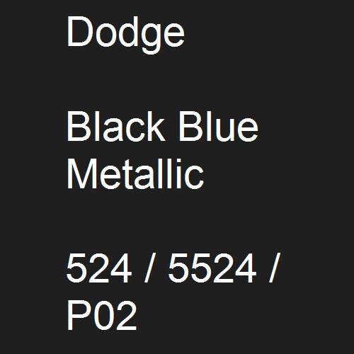 Dodge, Black Blue Metallic, 524 / 5524 / P02.
